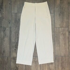 Athleta Brooklyn Heights High Rise Pull On Wide Trouser Khaki Pants Women's 6P